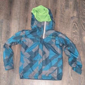 Columbia Kids Geometric Blue and Green Winter Jacket